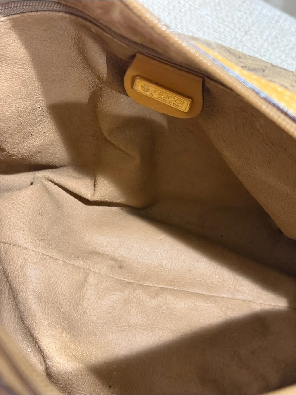 Gucci Tan vintage Micro GG Boston Satchel